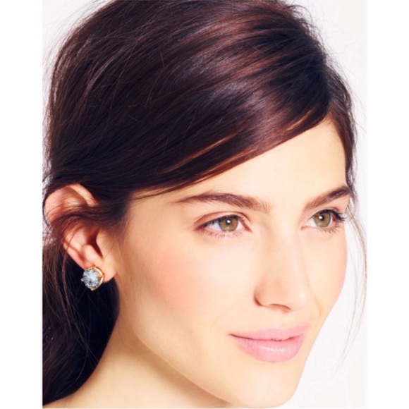 New Kate Spade Large Clear Crystal Gumdrop Earrings Studs - Picture 5 of 11